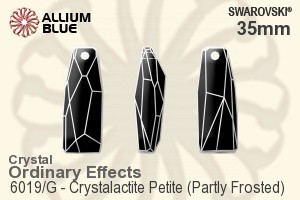 施华洛世奇 Crystalactite Petite (局部磨砂) 吊坠 (6019/G) 35mm - 白色（半涂层） - 关闭视窗 >> 可点击图片