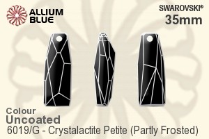 Swarovski Crystalactite Petite (Partly Frosted) Pendant (6019/G) 35mm - Color - Click Image to Close