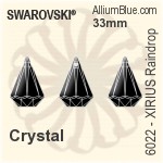 Swarovski XIRIUS Raindrop Pendant (6022) 33mm - Clear Crystal