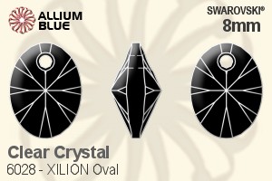 Swarovski XILION Oval Pendant (6028) 8mm - Clear Crystal - Haga Click en la Imagen para Cerrar