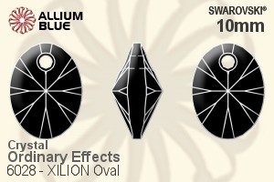 施華洛世奇XILION施亮橢圓形 吊墜 (6028) 10mm - 白色（半塗層）