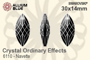 Swarovski Navette Pendant (6110) 30x14mm - Crystal Effect