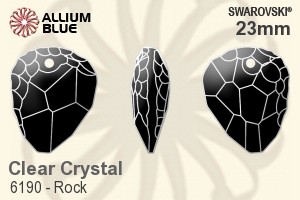 Swarovski Rock Pendant (6190) 23mm - Clear Crystal - Click Image to Close