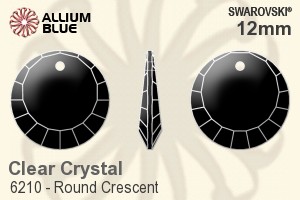 Swarovski Round Crescent Pendant (6210) 12mm - Clear Crystal - Haga Click en la Imagen para Cerrar