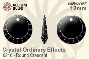 Swarovski Round Crescent Pendant (6210) 12mm - Crystal Effect - Click Image to Close