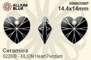 Swarovski XILION Heart Pendant Ceramic (6228/B) 14.4x14mm - Ceramics - Click Image to Close