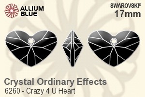 Swarovski Crazy 4 U Heart Pendant (6260) 17mm - Crystal Effect