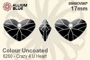 Swarovski Crazy 4 U Heart Pendant (6260) 17mm - Colour (Uncoated) - 关闭视窗 >> 可点击图片