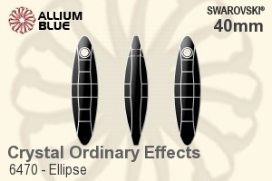 Swarovski Ellipse Pendant (6470) 40mm - Crystal Effect - Click Image to Close