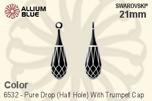 施華洛世奇 純潔Drop (Half Hole) Trumpet Cap 吊墜 (6532) 21mm - 顏色