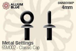 Swarovski Classic Cap For Pendant (65M002) 4mm - Metal Settings - Haga Click en la Imagen para Cerrar