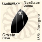 施华洛世奇 Avant-grade 吊坠 (6620) 20mm - Clear Crystal