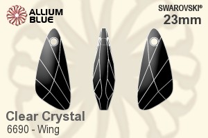 Swarovski Wing Pendant (6690) 23mm - Clear Crystal - Click Image to Close