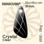 施華洛世奇 Wing 吊墜 (6690) 39mm - Clear Crystal
