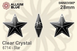 Swarovski Star Pendant (6714) 28mm - Clear Crystal - Click Image to Close