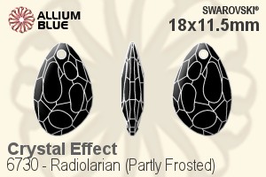 施華洛世奇 Radiolarian (局部磨砂) 吊墜 (6730) 18x11.5mm - 白色（半塗層） - 關閉視窗 >> 可點擊圖片