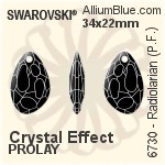 スワロフスキー Radiolarian (Partly Frosted) ペンダント (6730) 34x22mm - クリスタル エフェクト PROLAY