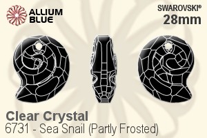 スワロフスキー Sea Snail (Partly Frosted) ペンダント (6731) 28mm - クリスタル - ウインドウを閉じる