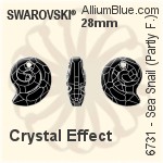 Swarovski Sea Snail (Partly Frosted) Pendant (6731) 28mm - Crystal Effect