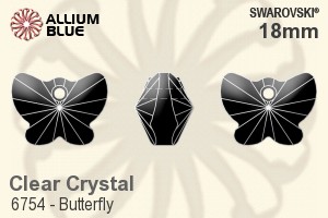スワロフスキー Butterfly ペンダント (6754) 18mm - クリスタル - ウインドウを閉じる
