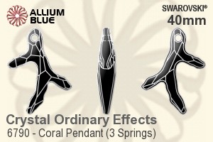 Swarovski Coral Pendant (3 Springs) Pendant (6790) 40mm - Crystal (Ordinary Effects)