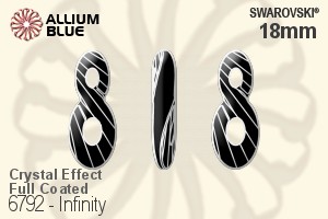 Swarovski Infinity Pendant (6792) 18mm - Crystal Effect (Full Coated)