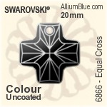 施華洛世奇 Equal Cross 吊墜 (6866) 20mm - Colour (Uncoated)