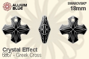 施華洛世奇 Greek Cross 吊墜 (6867) 18mm - 白色（半塗層）