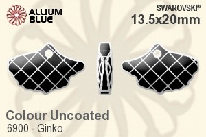 スワロフスキー Ginko ペンダント (6900) 13.5x20mm - カラー（コーティングなし）