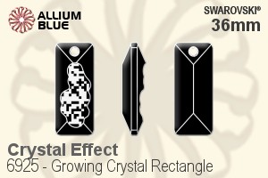 スワロフスキー Growing Crystal Rectangle ペンダント (6925) 36mm - クリスタル エフェクト