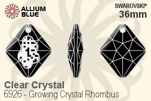 Swarovski Growing Crystal Rhombus Pendant (6926) 36mm - Clear Crystal - Click Image to Close