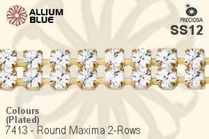 Preciosa Round Maxima 2-Rows Cupchain (7413 7174), Plated, With Stones in PP24 - Colours - 关闭视窗 >> 可点击图片