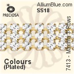Preciosa Round Maxima 3-Rows Cupchain (7413 7177), Plated, With Stones in SS18 - Colours