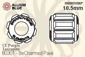施华洛世奇 BeCharmed Pavé (80301) 10.5mm - CE Purple / Tanzanite - 关闭视窗 >> 可点击图片