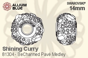 施华洛世奇 BeCharmed Pavé Medley (81304) 15mm - CE Shining Curry / 玫瑰 / Siam / Jonquil / Tangerine