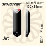 スワロフスキー STRASS Prism (8305) 100x18mm - Jet - ウインドウを閉じる
