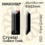 施华洛世奇 STRASS Prism (2-Hole) (8322) 63x22mm - 白色（半涂层）