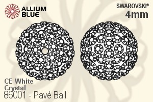 スワロフスキー Pavé Ball (86001) 4mm - CE White / クリスタル - ウインドウを閉じる