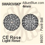 Swarovski Pavé Ball (86001) 4mm - Rose / Light Rose