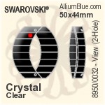 Swarovski STRASS View / 2-hole (8950/0032) 50x44mm - Clear Crystal - Haga Click en la Imagen para Cerrar