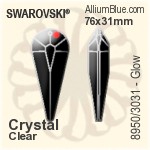 スワロフスキー STRASS Glow (8950/3031) 76x31mm - クリスタル