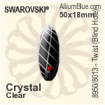 施华洛世奇 STRASS Twist / Blind Hole (8950/8013) 50x18mm - Clear Crystal - 关闭视窗 >> 可点击图片