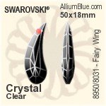 施华洛世奇 STRASS Fairy Wing (8950/8031) 50x18mm - Clear Crystal
