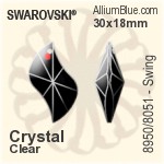 Swarovski STRASS Swing (8950/8051) 30x18mm - Clear Crystal - Click Image to Close