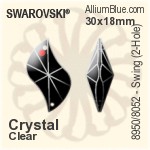 施華洛世奇 STRASS Swing / 2-hole (8950/8052) 30x18mm - Clear Crystal - 關閉視窗 >> 可點擊圖片