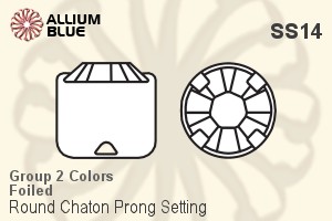 Premium Crystal Round Chaton in Prong Setting SS14 - Group 2 Colors With Foiling - 關閉視窗 >> 可點擊圖片