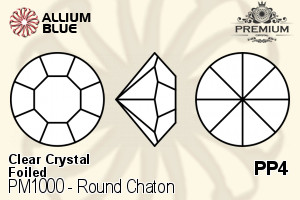 PREMIUM CRYSTAL Round Chaton PP4 Crystal F