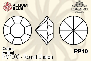 PREMIUM CRYSTAL Round Chaton PP10 Rose F