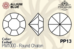 PREMIUM CRYSTAL Round Chaton PP13 Hematite F