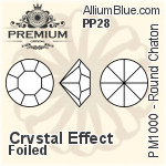 PREMIUM Round Chaton (PM1000) PP28 - Crystal Effect With Foiling